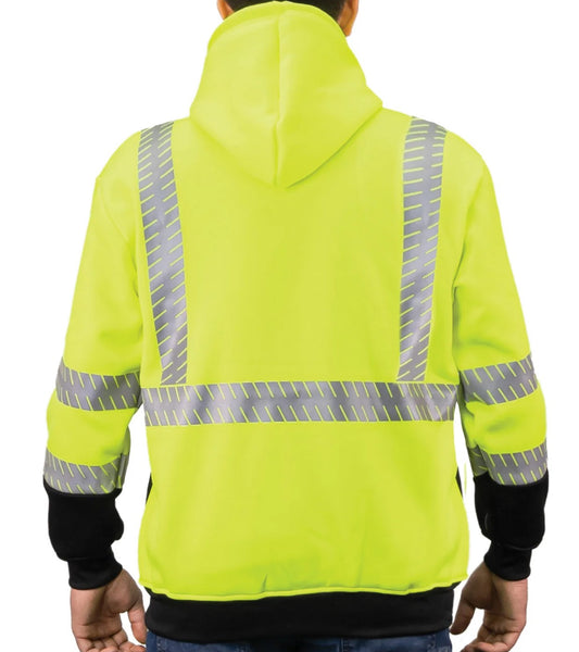 865E HI-VIS FULL-ZIP HOODIE WITH SEGMENTED TAPE