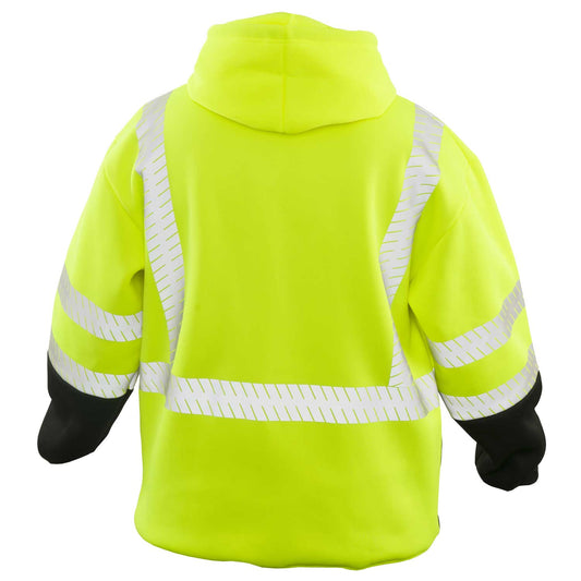 865-E Class 3 Full-Zip Hi-Vis Hoodie with Segmented Tape